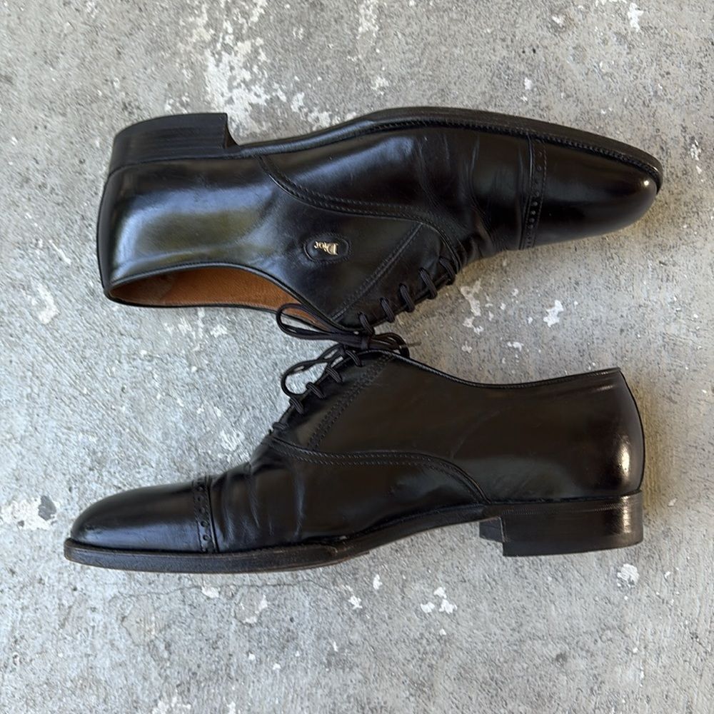 Dior Men's Classic Black Oxfords - Picture 2 of 9